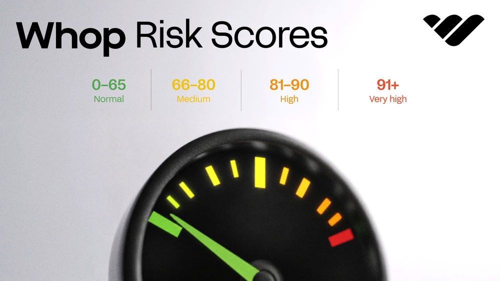 Whop Risk Scores: Identify and block threats to your business