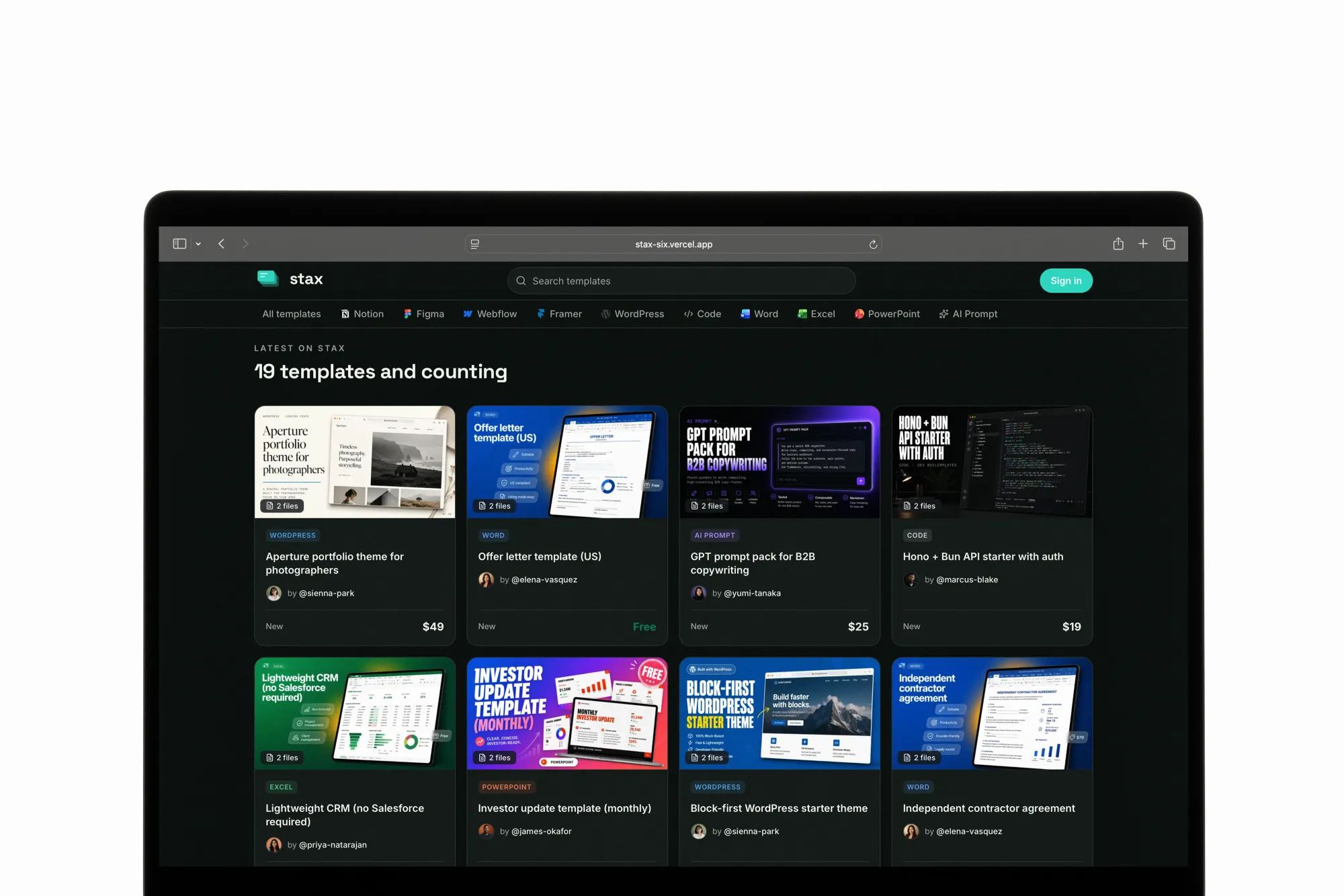How to build a template marketplace