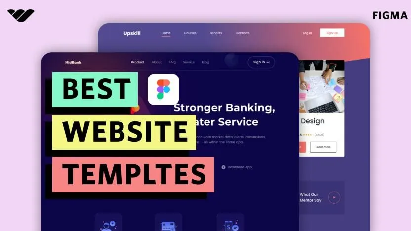 Graphic of 5 best Figma website templates