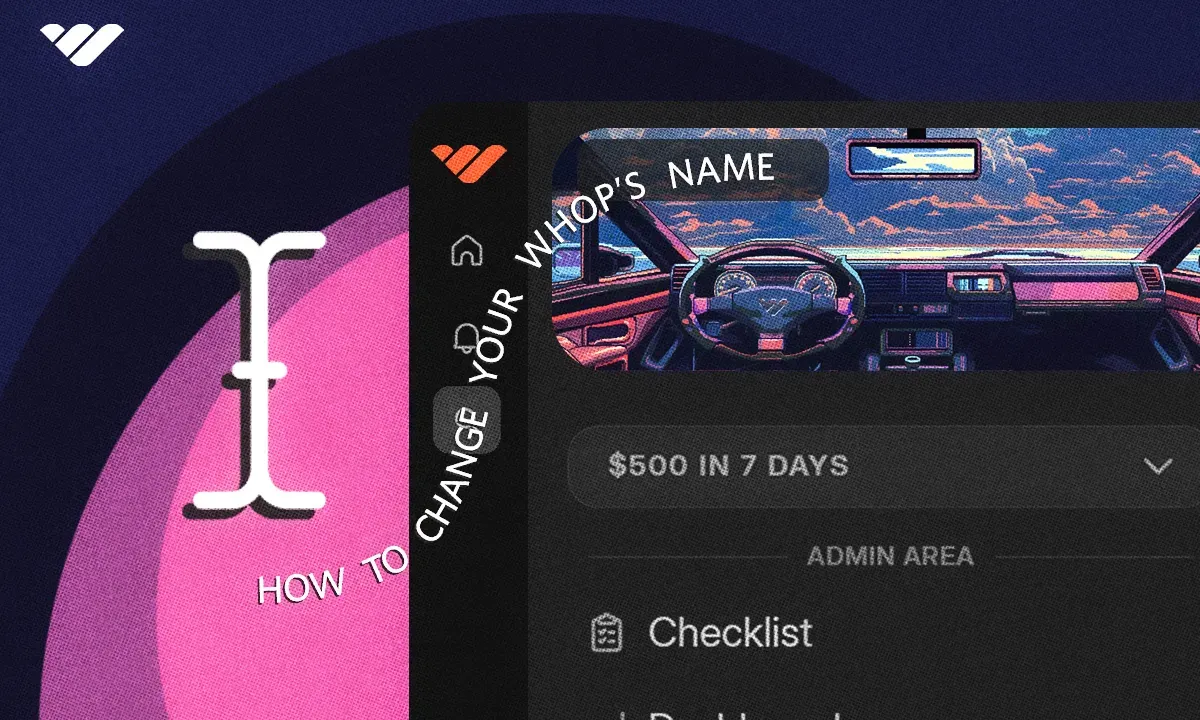change a whop name