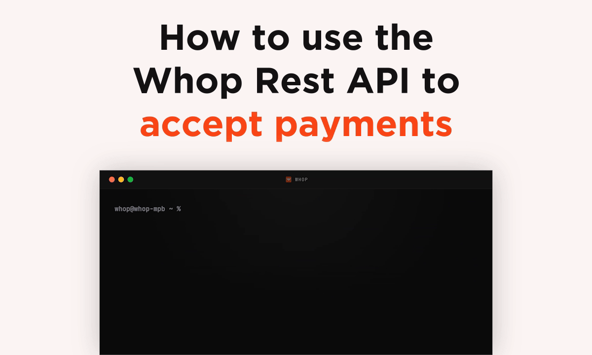 Whop API request