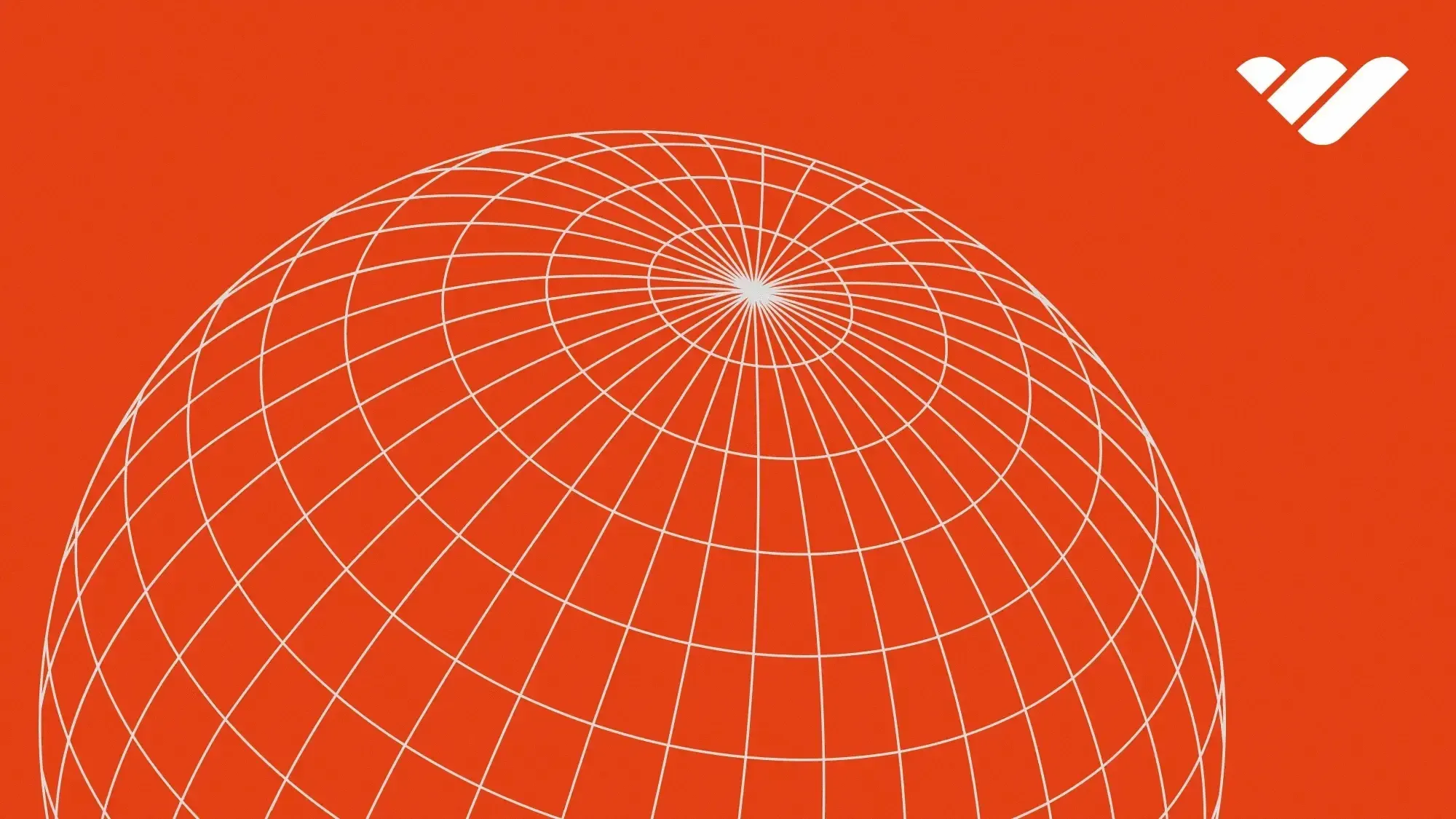 Cross-border payments illustration with white globe on orange background