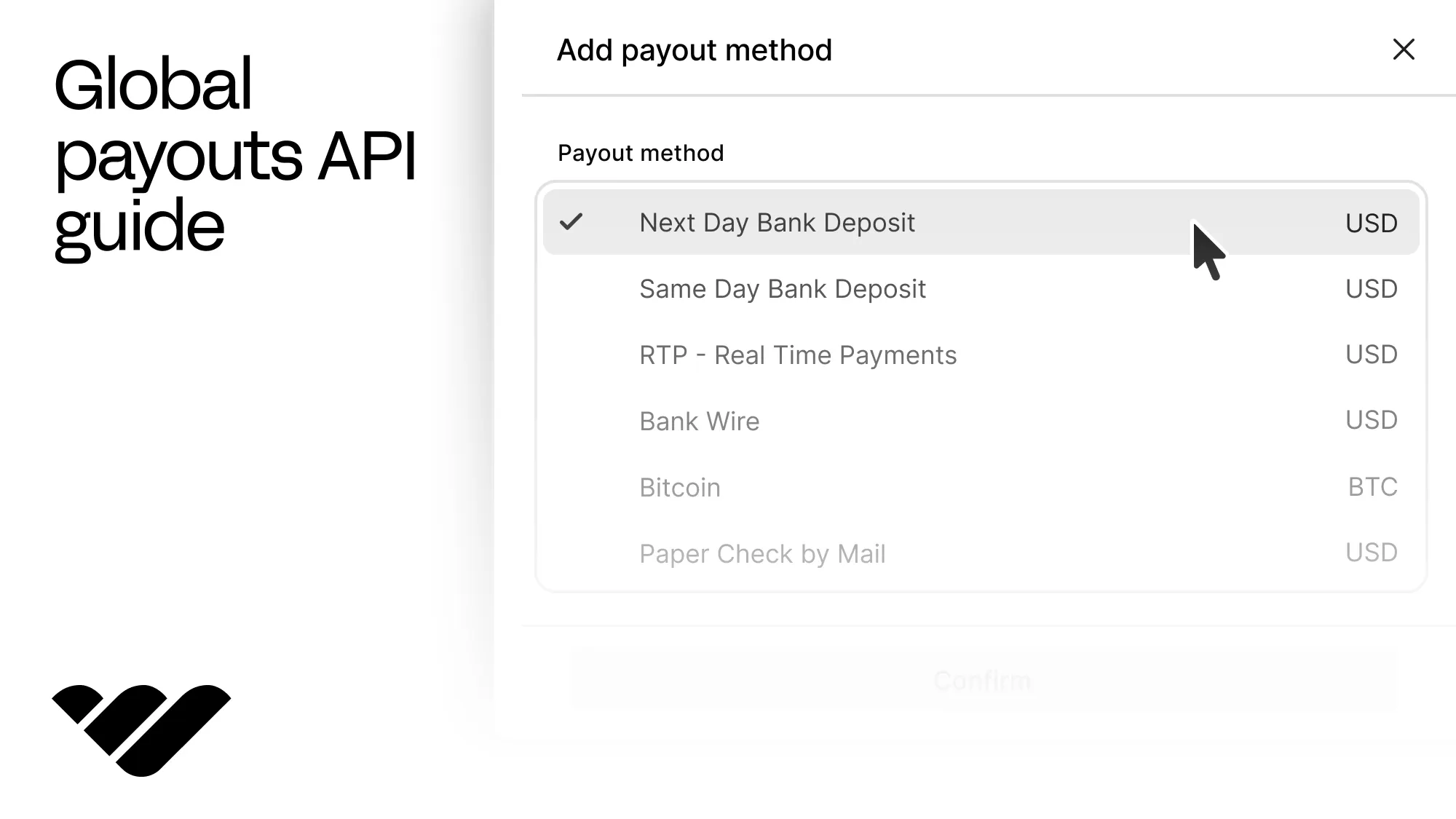Global payouts API guide