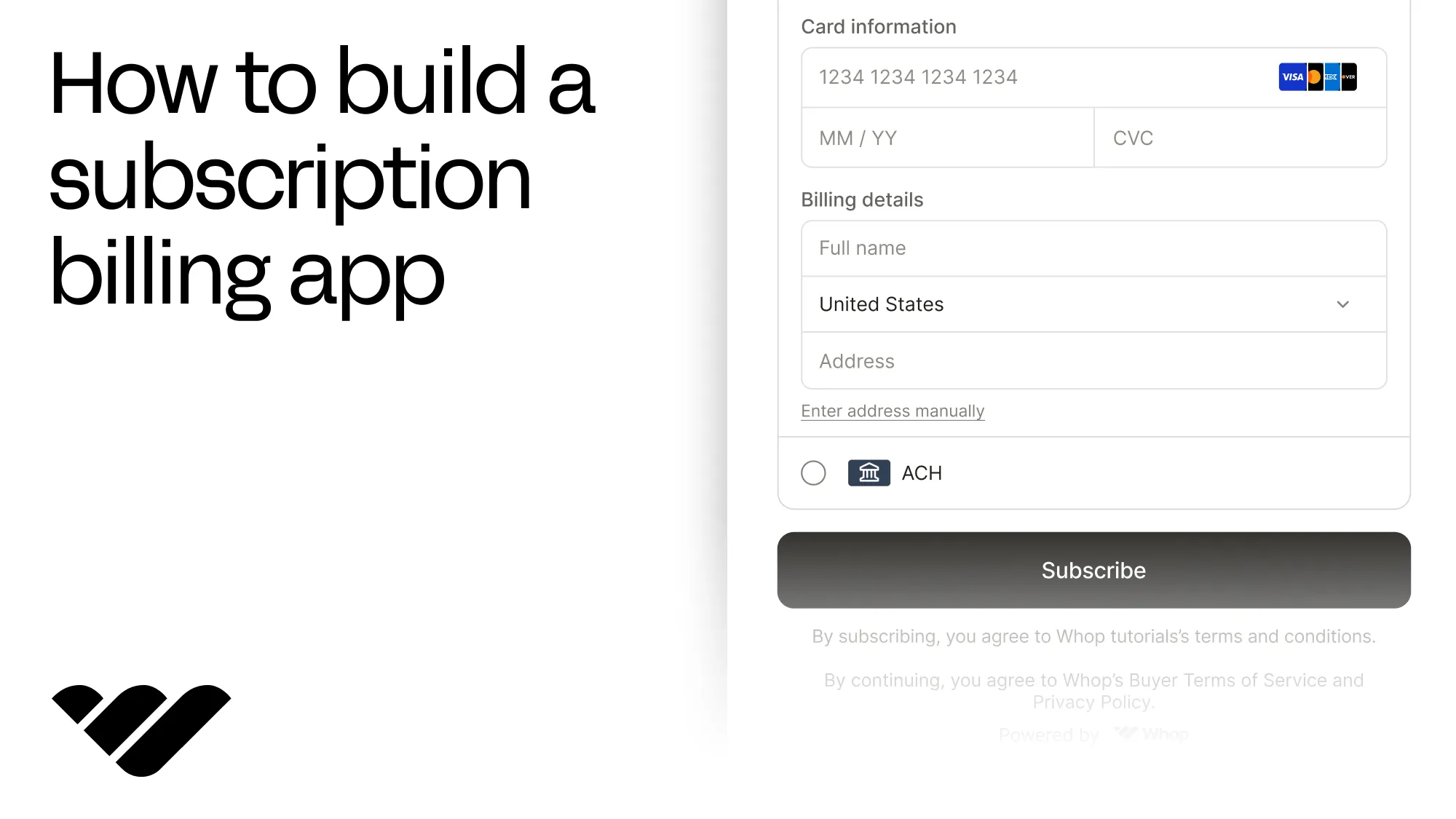 How to build a subscription billing app with Whop