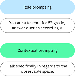 Fig 4. Example of role and contextual prompting