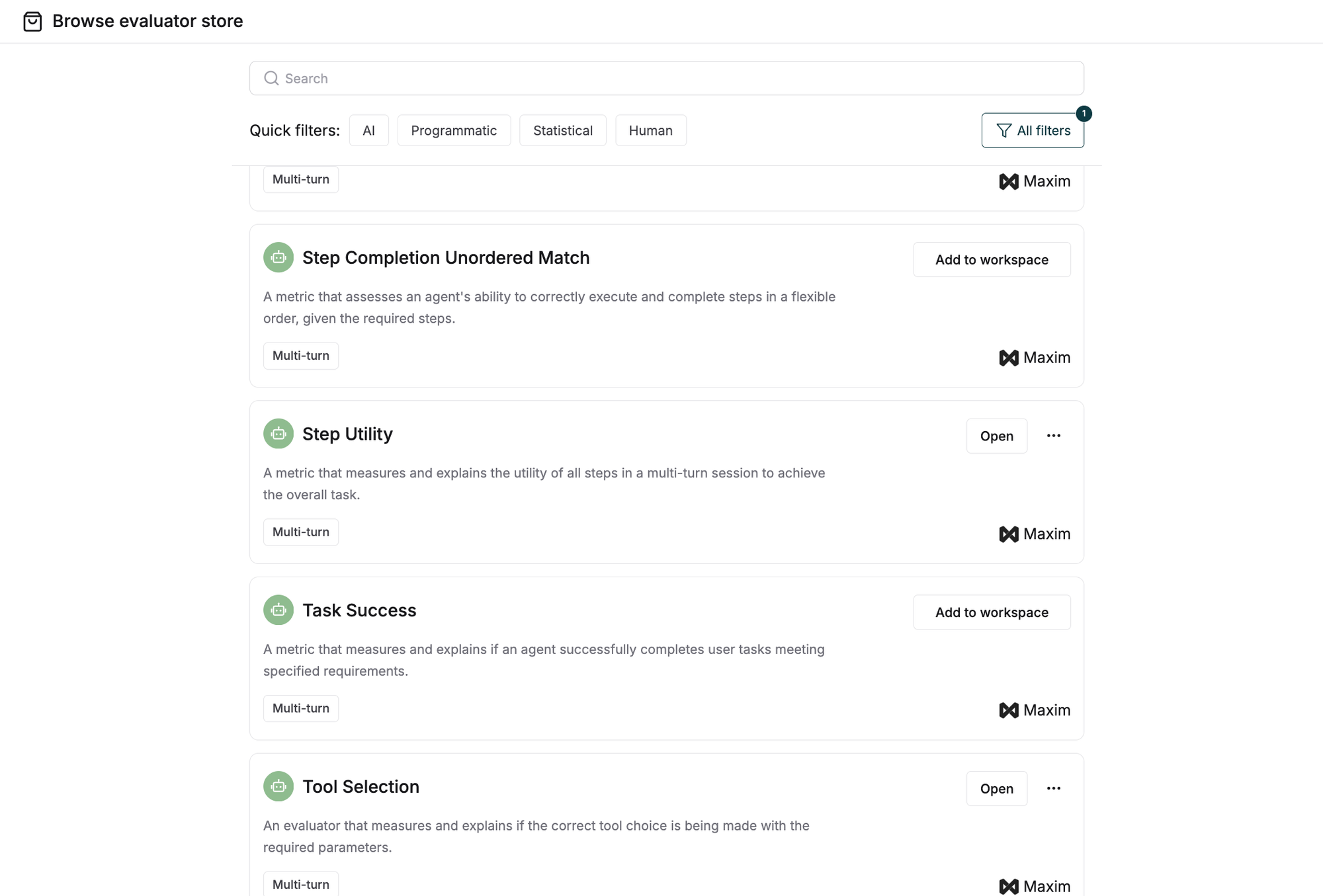 Multi-turn evals in Evaluator Store