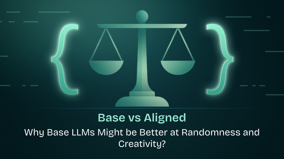 Base vs. Aligned: Why Base LLMs Might be Better at Randomness and Creativity