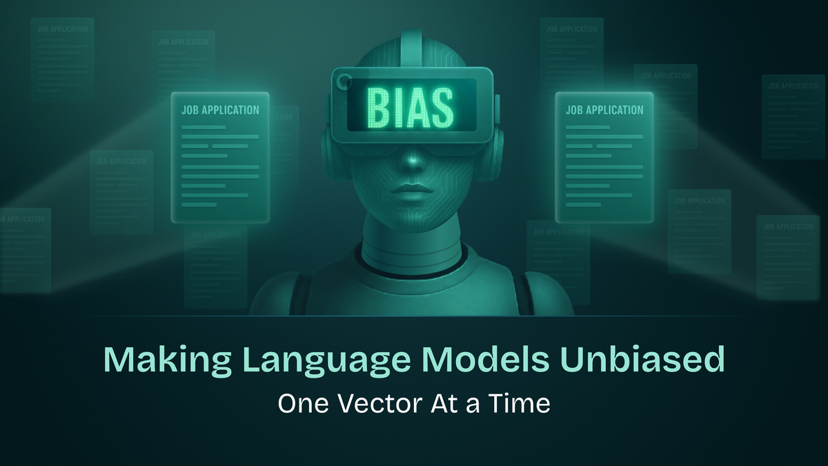 Making Language Models Unbiased, One Vector At a Time