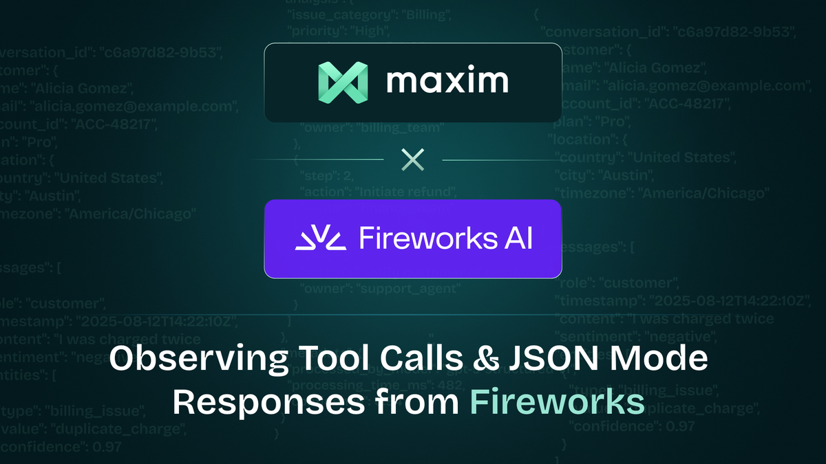 👀 Observing Tool Calls 🔨 and JSON Mode Responses from Fireworks AI