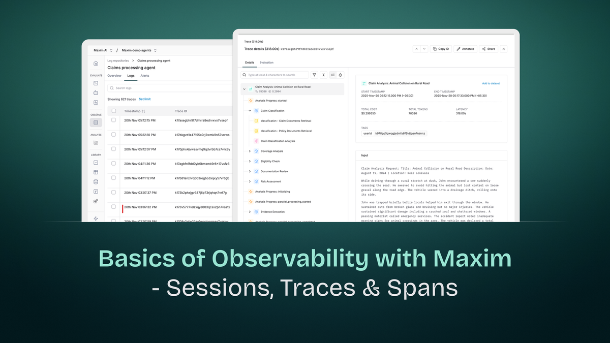 Basics of AI Observability: Sessions, Traces, and Spans