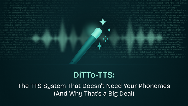 DiTTo-TTS: The TTS System That Doesn't Need Your Phonemes (And Why That's a Big Deal)