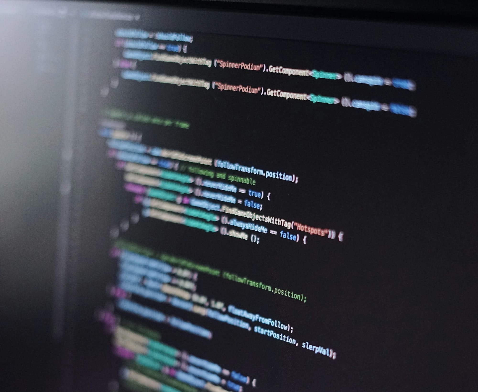 Abstract image of code on a computer