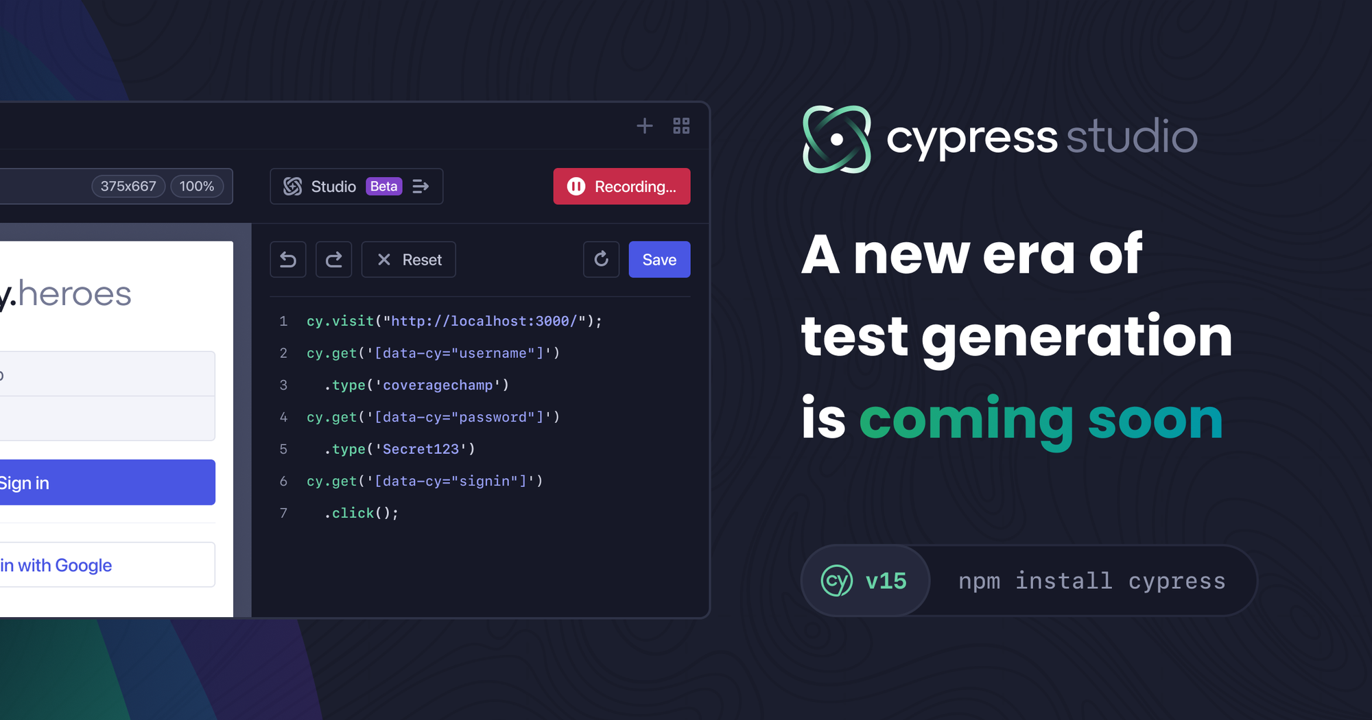 Cypress Studio: A new era of test generation is coming soon. #cypress-v1