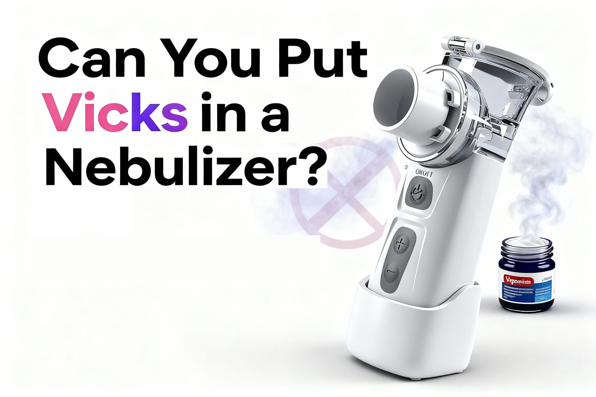 This featured image shows a visuals of vicks in a nebulizer