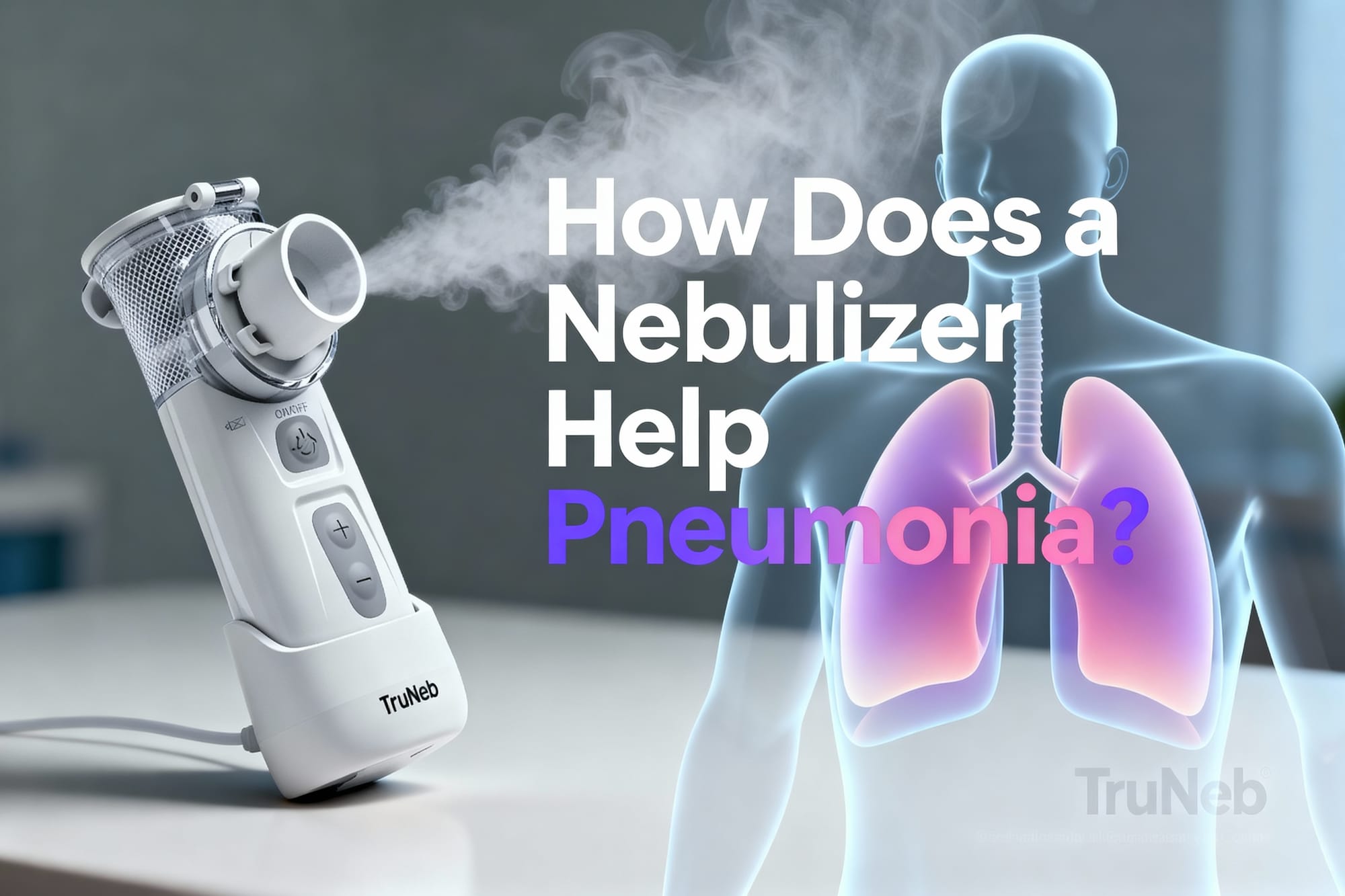 Portable nebulizer for pneumonia