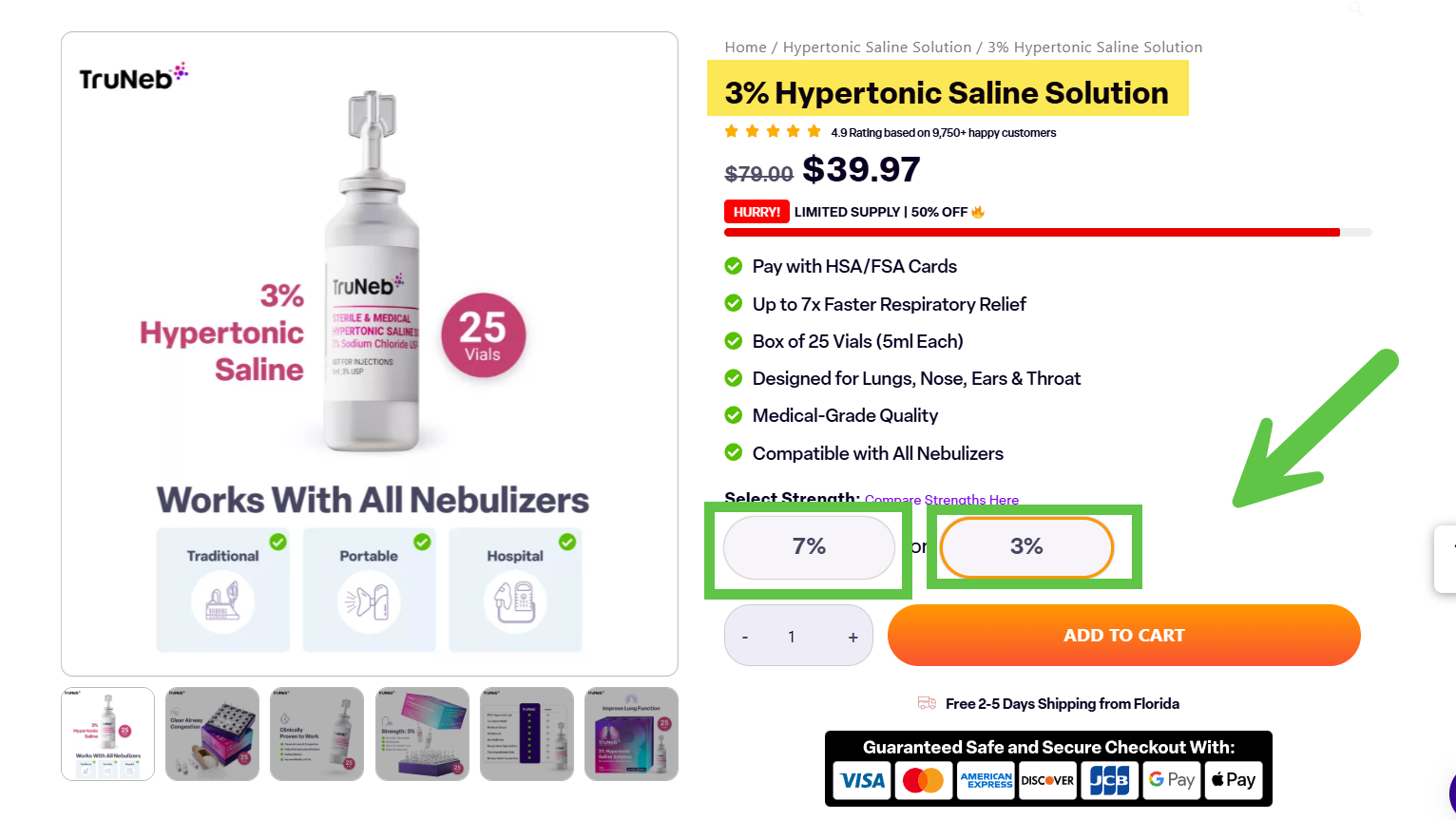 TruNeb 3% hypertonic saline solution