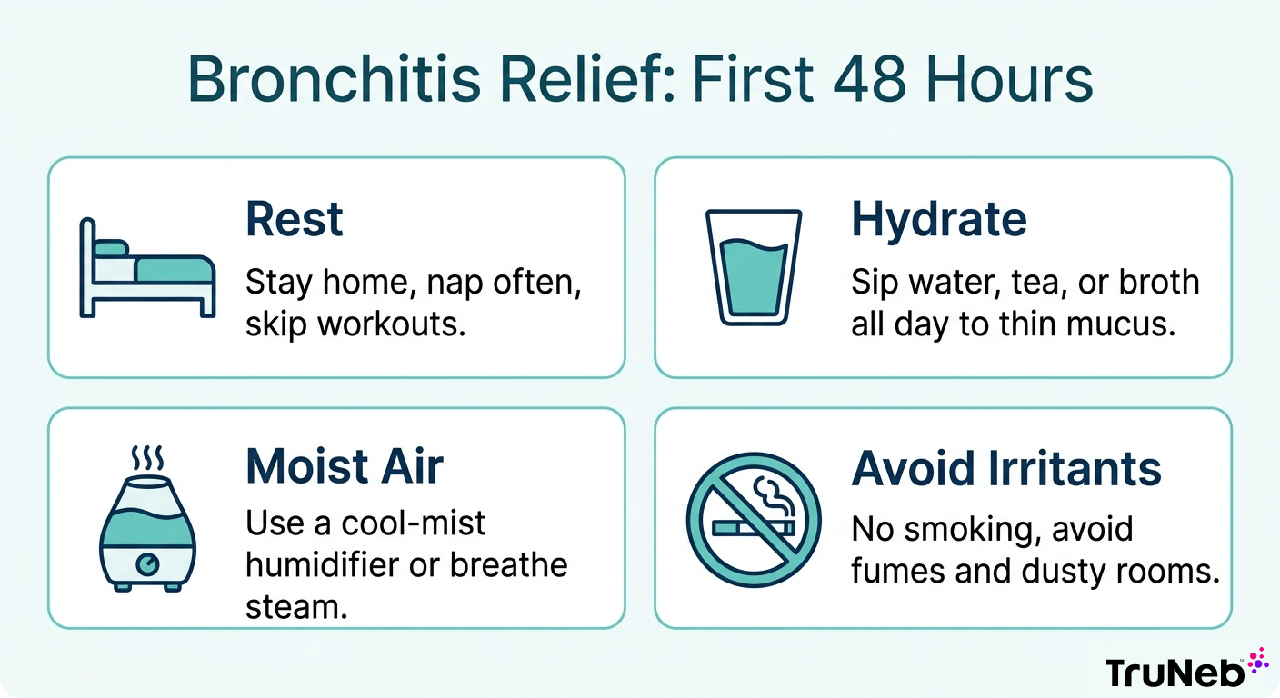 Bronchitis relief checklist for the first 48 hours