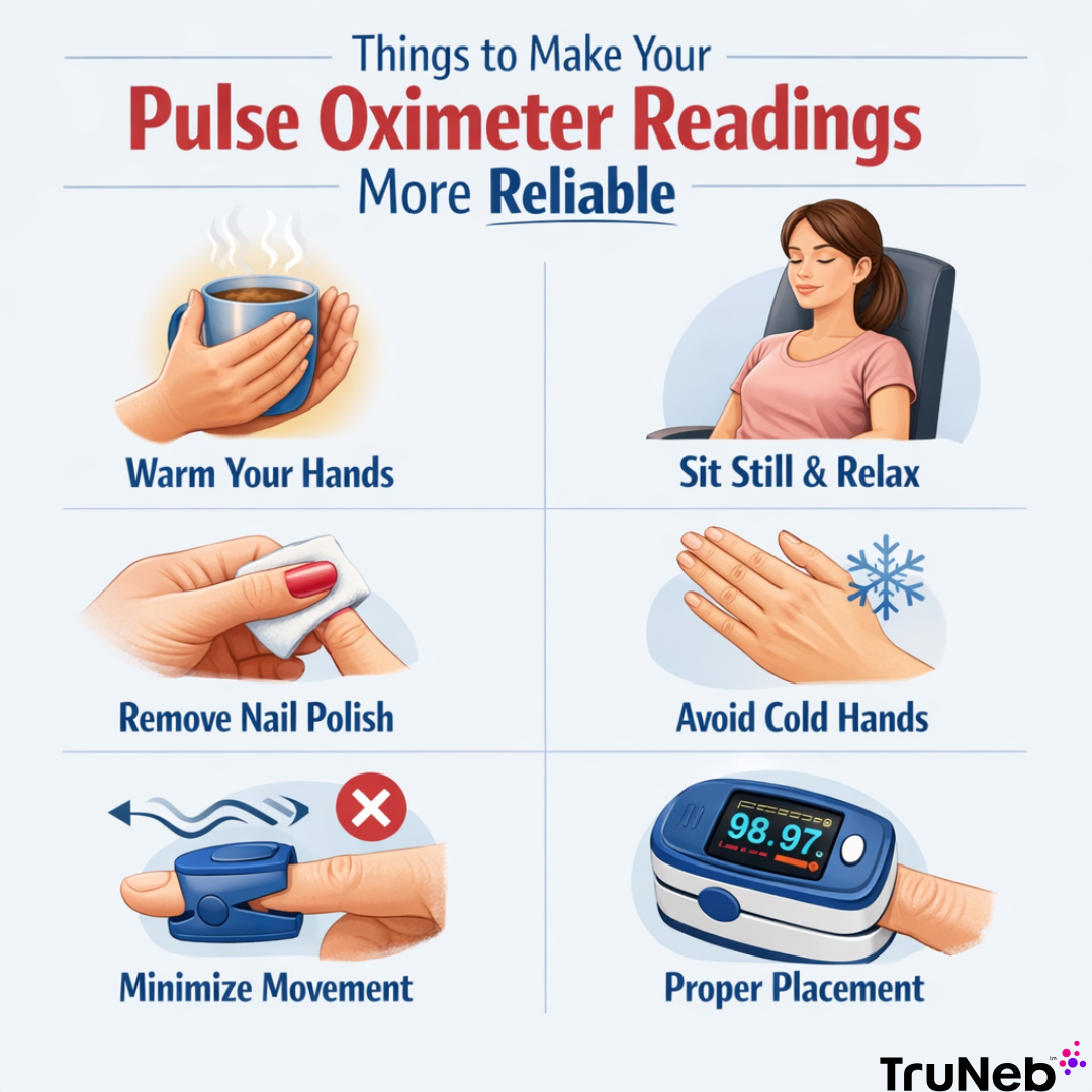 Infographic shows how to make your pulse oximeter readings more reliable