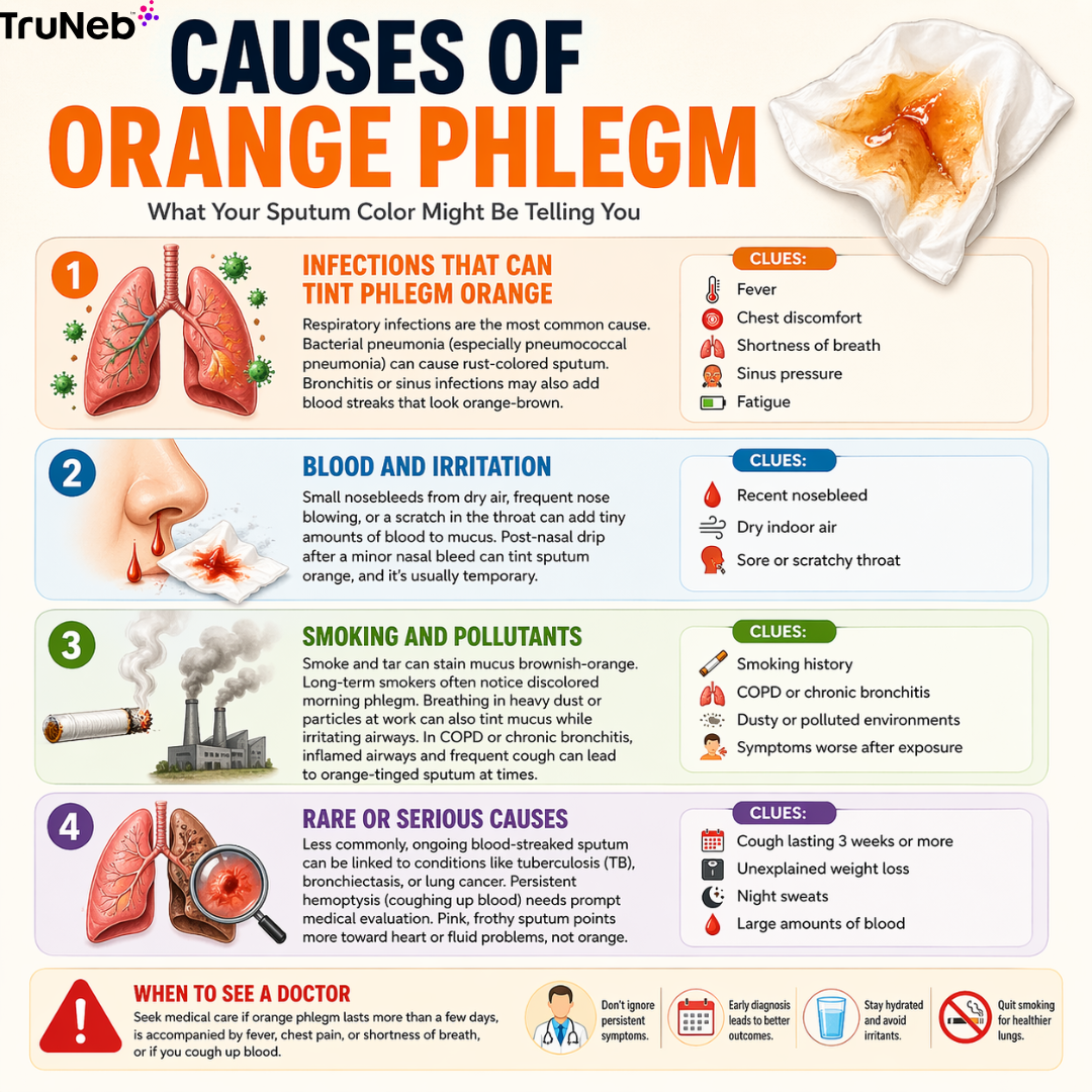 Causes of Orange Phlegm