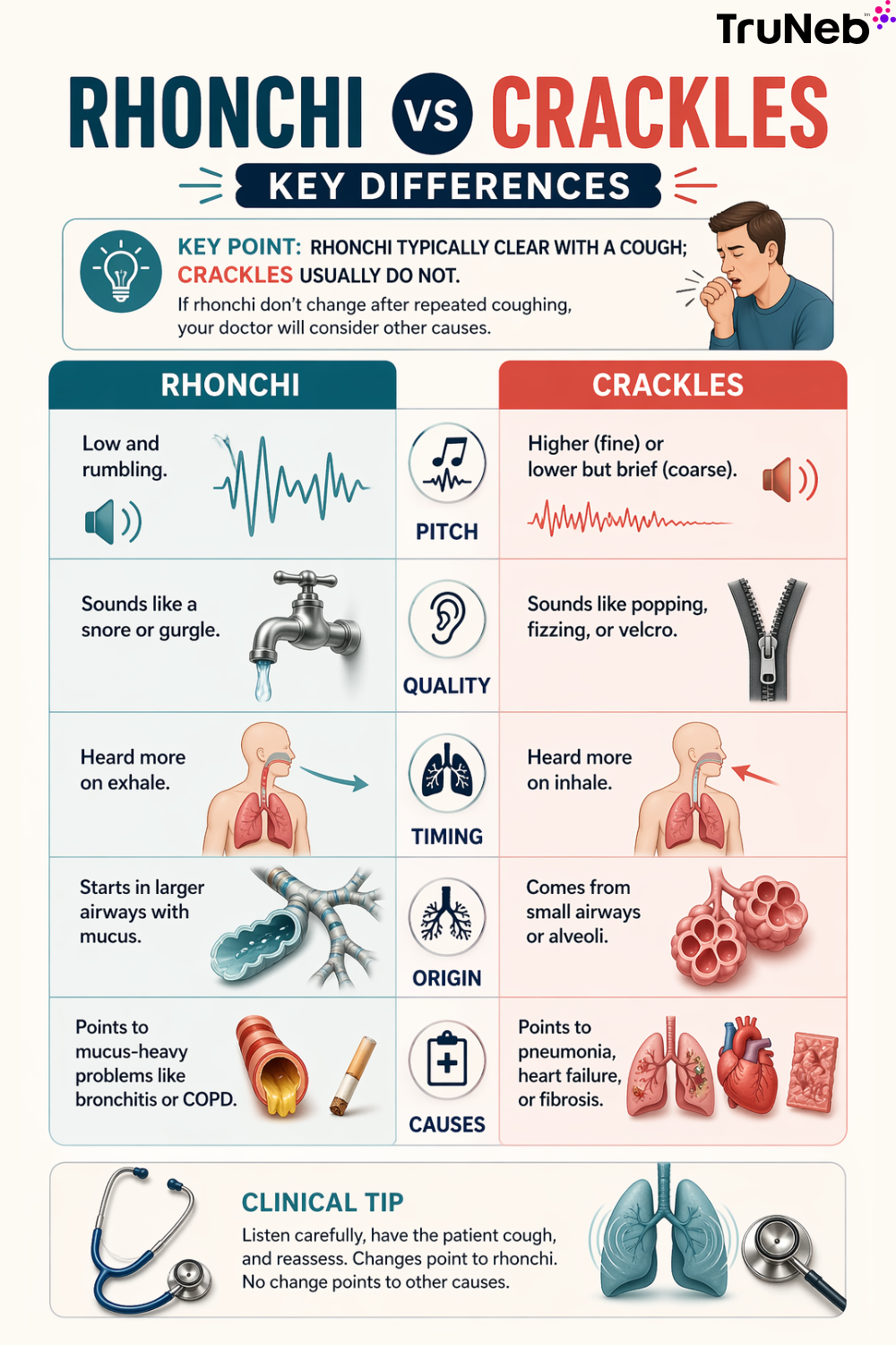 Rhonchi vs Crackles: Key Differences