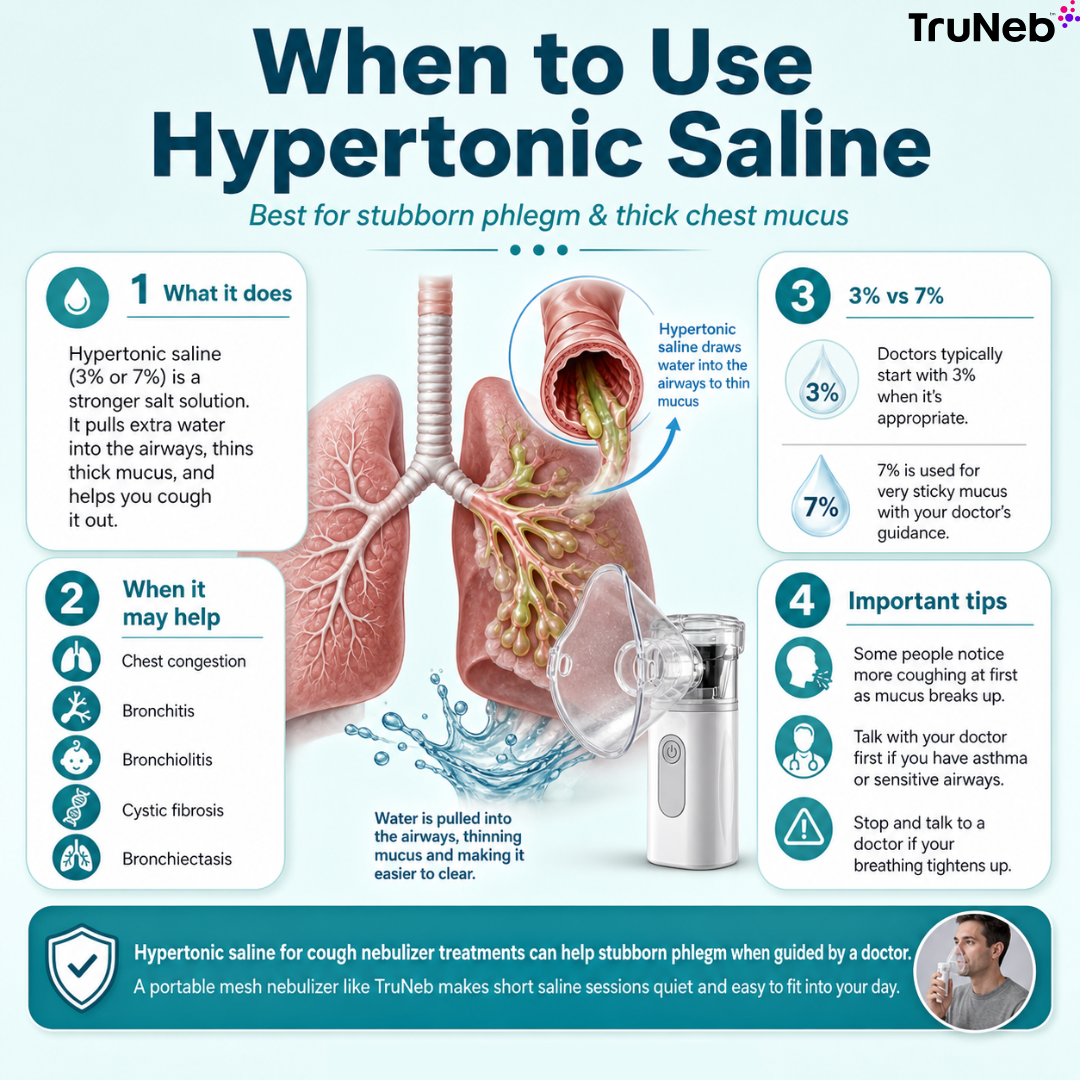 Infographic Showing When to Use a Nebulizer