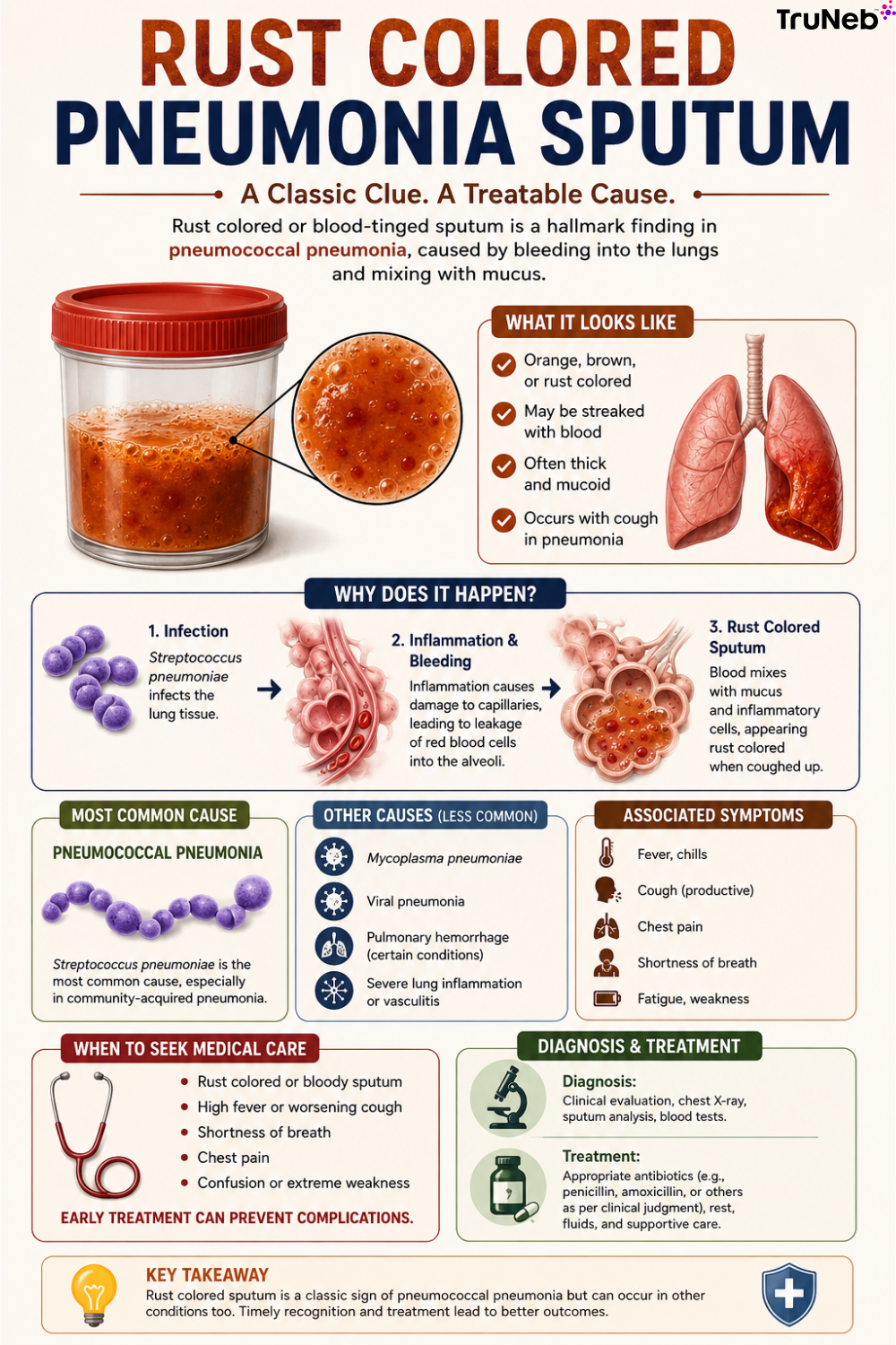 Rust Colored Pneumonia Sputum: What It Means & When to Seek Care