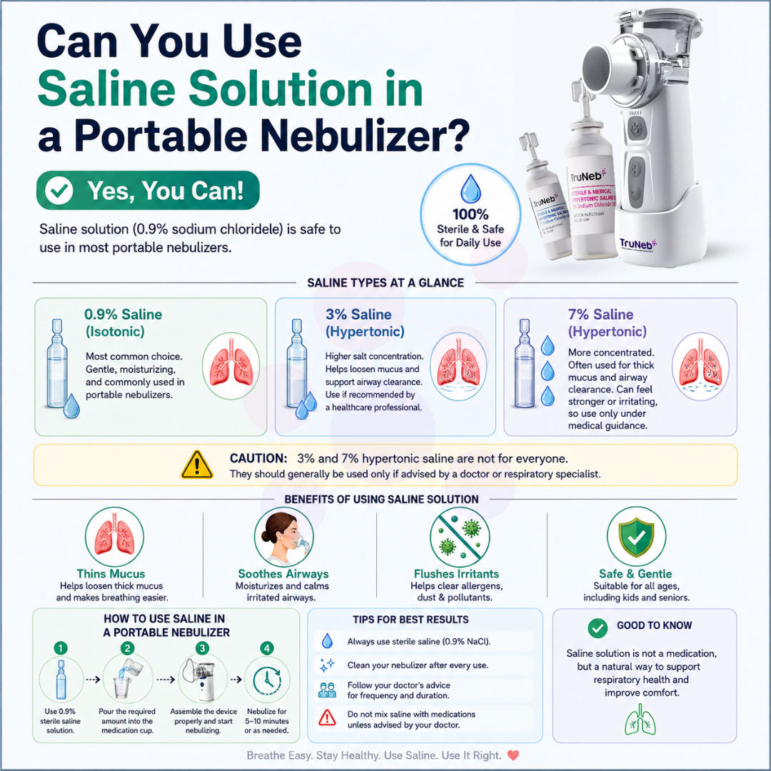 Use Saline Solution in a Portable Nebulizer