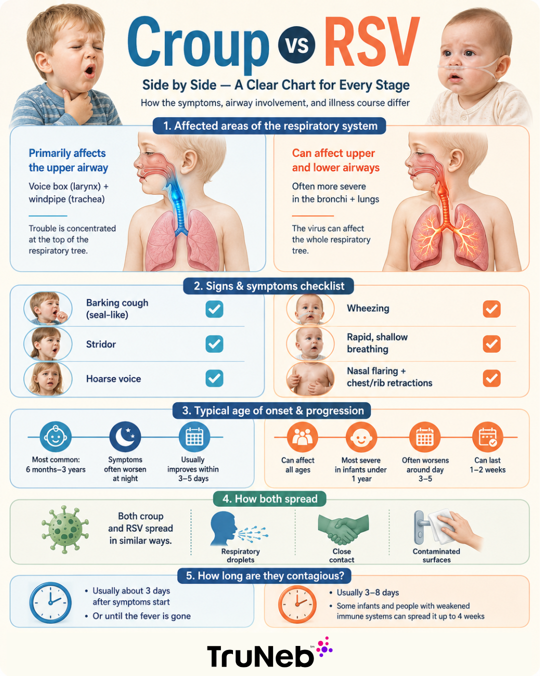 Croup vs RSV Side by Side Infographic