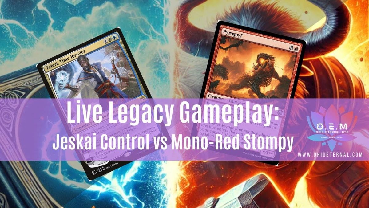 Legacy Paper Gameplay: Jeskai Control Vs Mono Red Stompy