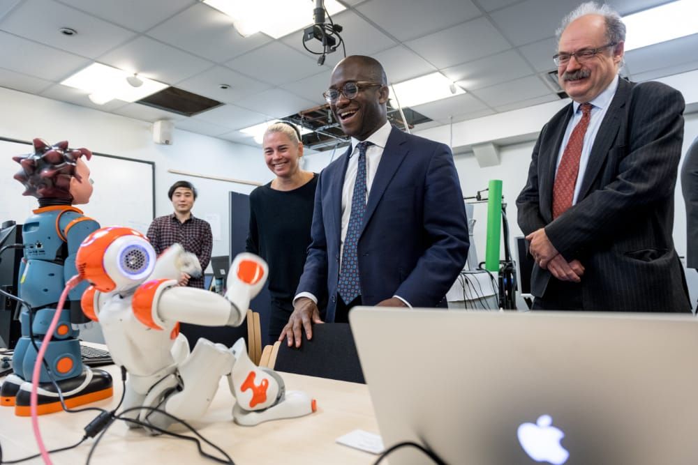 Universities minister visits Imperial robots to announce extra medical funding (but skips the students)