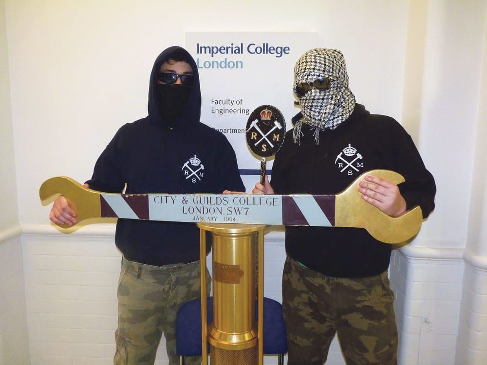 Miners in mascotry mischief