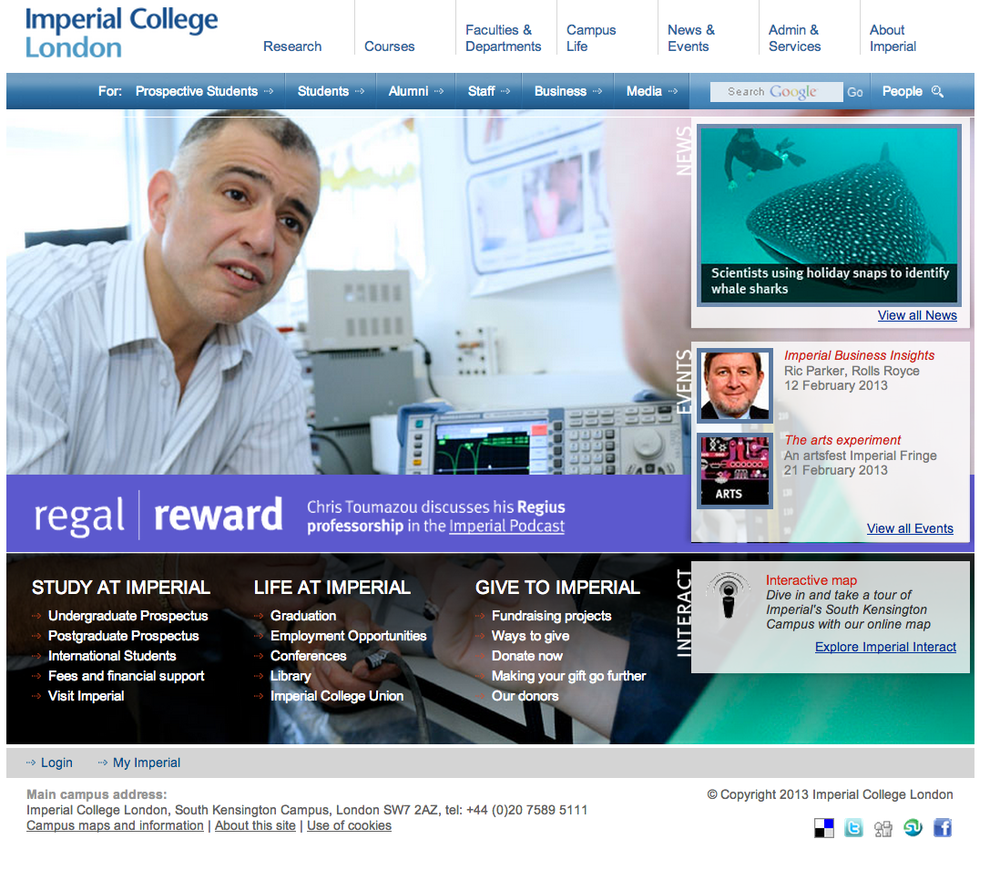 Imperial website redesign needs your input