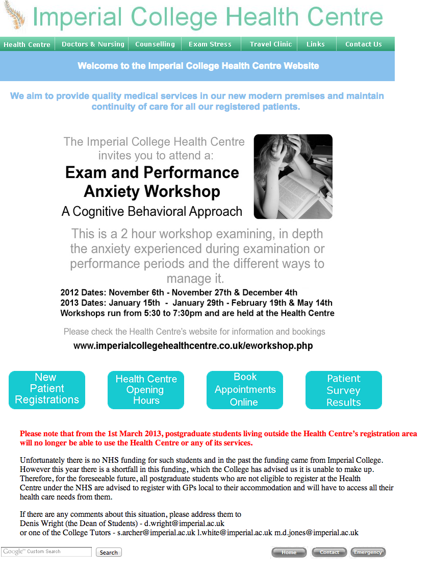 Postgraduate anger at Health Centre access being removed