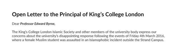 King’s Student has niqab ripped off