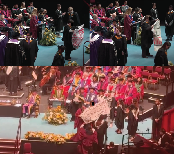 Activist demonstrations rock graduation ceremony again