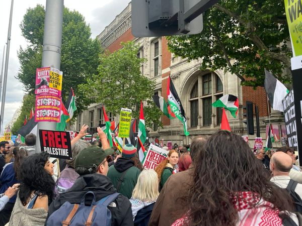 Pro-Palestine protest passes through Exhibition Road