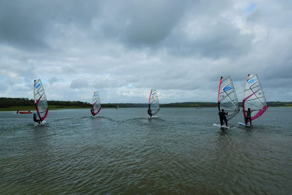 Windsurfing brave Devon for the Aussie Kiss