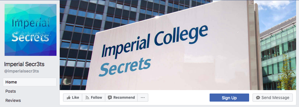 Imperial Secrets Facebook page shut down