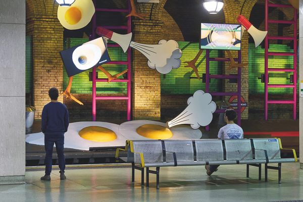 Art on the Underground: contemporary tube maps, iconic designs, and giant egg invaders…