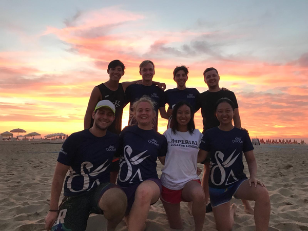 Ultimate frisbee fly out to Italy for an international beach tournament