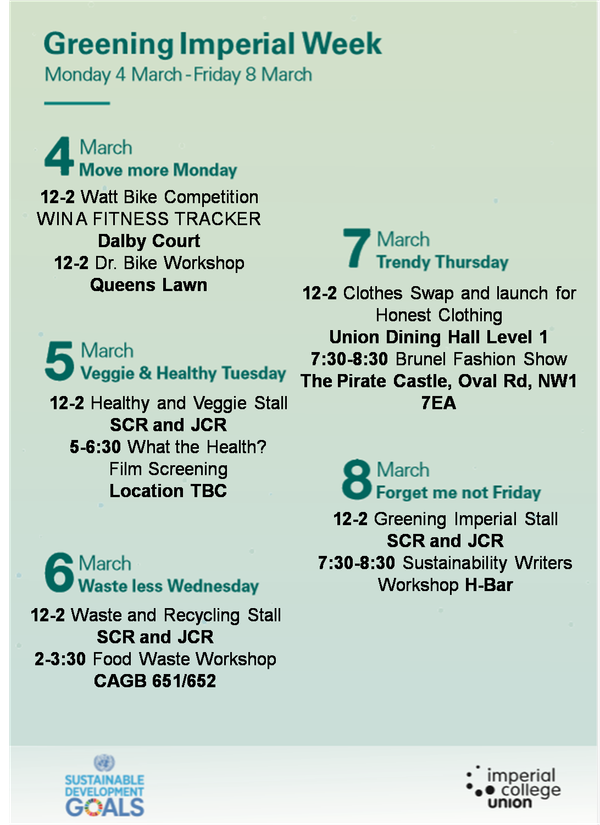 Greening Imperial Week 2019