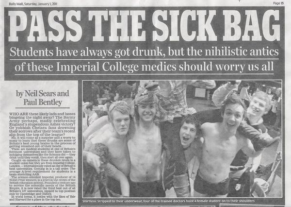 Medical school embarrassed by controversial Daily Mail article