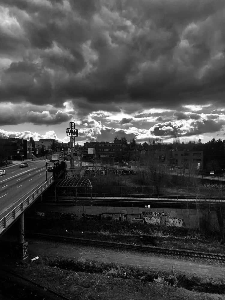 Entering East Vancouver on the SkyTrain