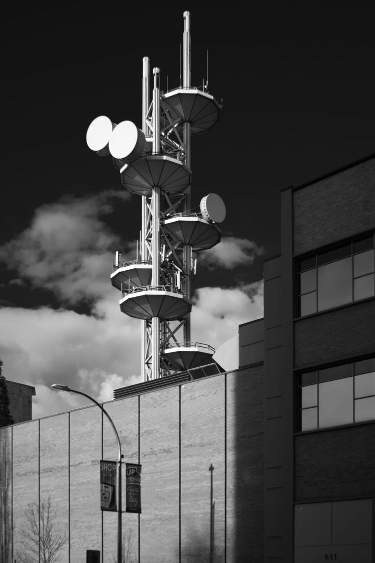 Communications tower on the south hill; New Westminster