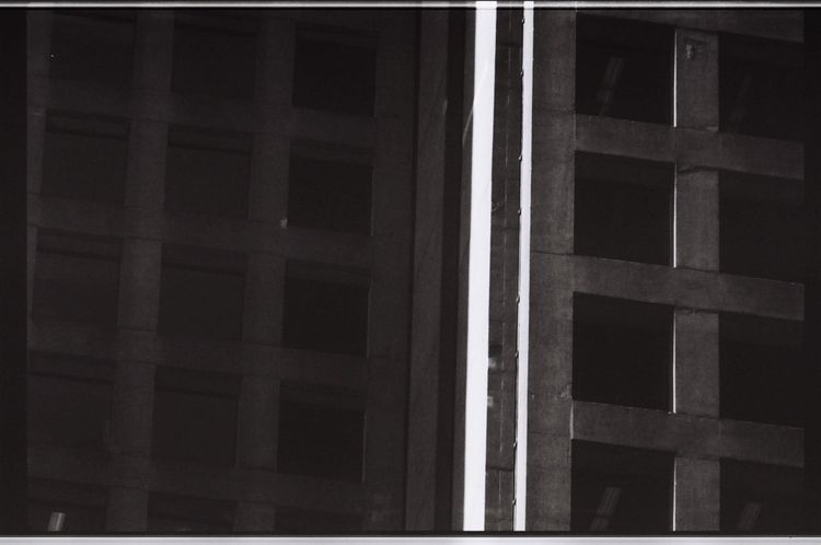 Crossing a street, I looked up
