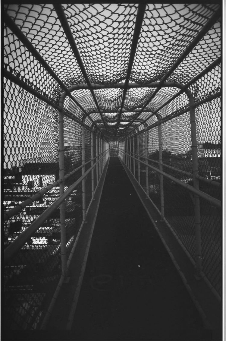 Pedestrian bridge over the rails