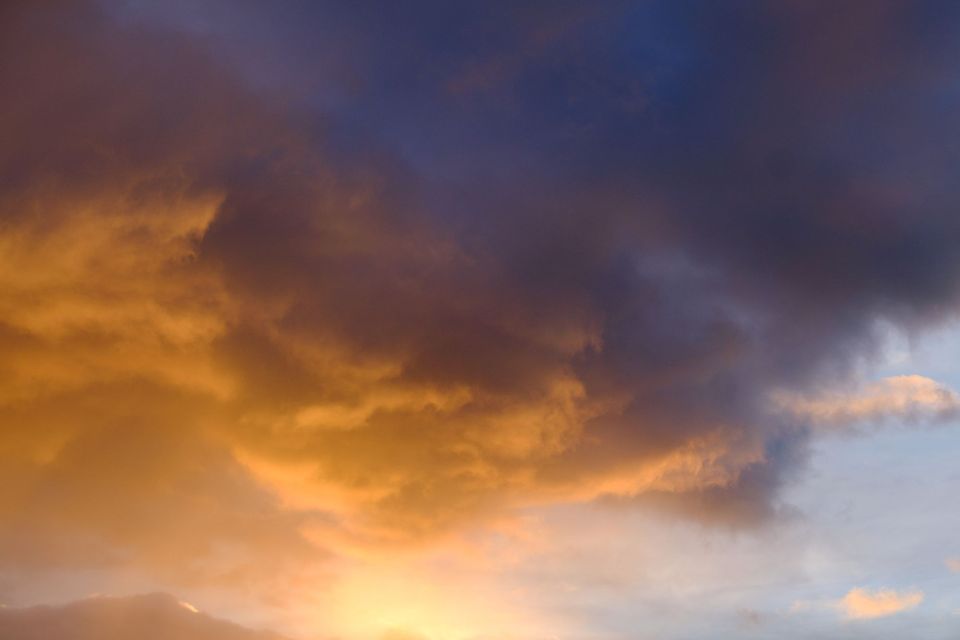 Spring weather at sunset; Collingwood, Vancouver