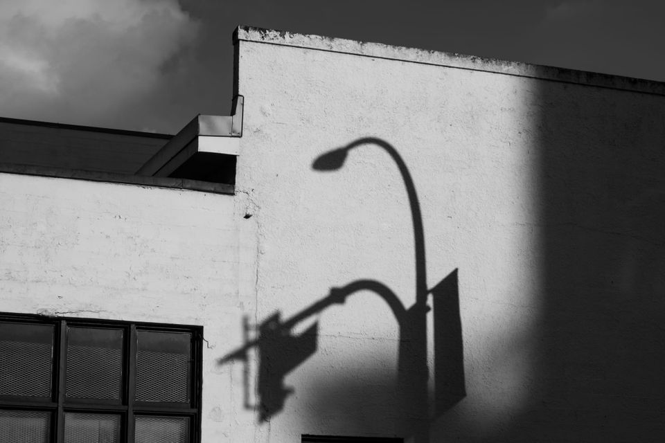Shadow on building façade