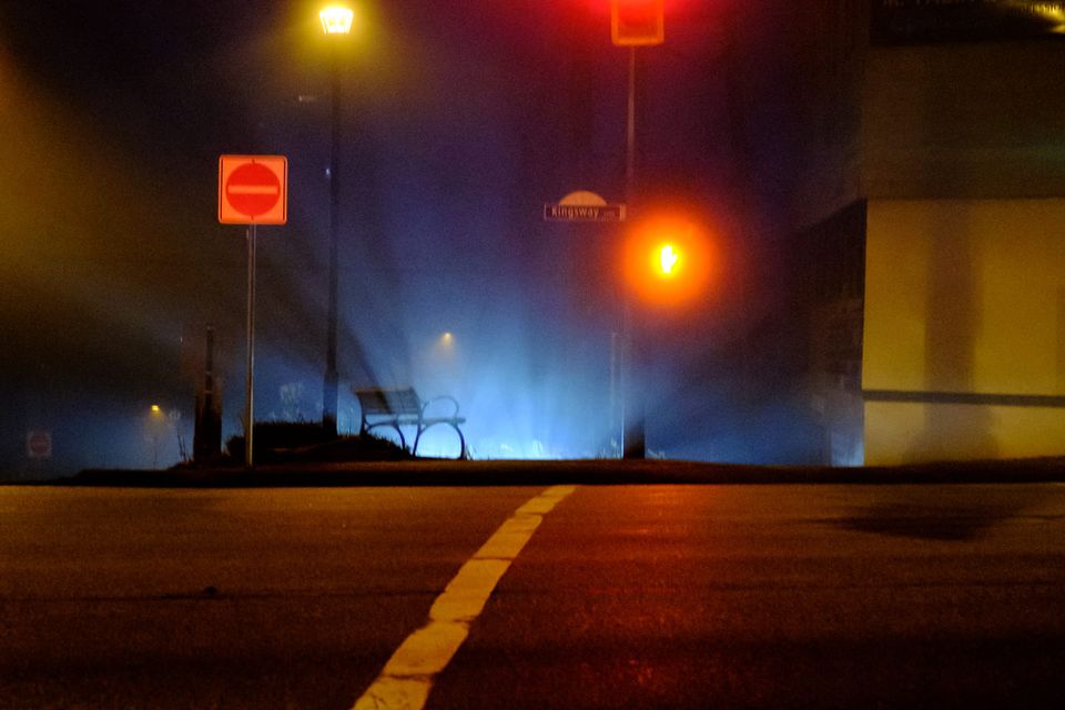 Morning fog in winter;  Collingwood, Vancouver