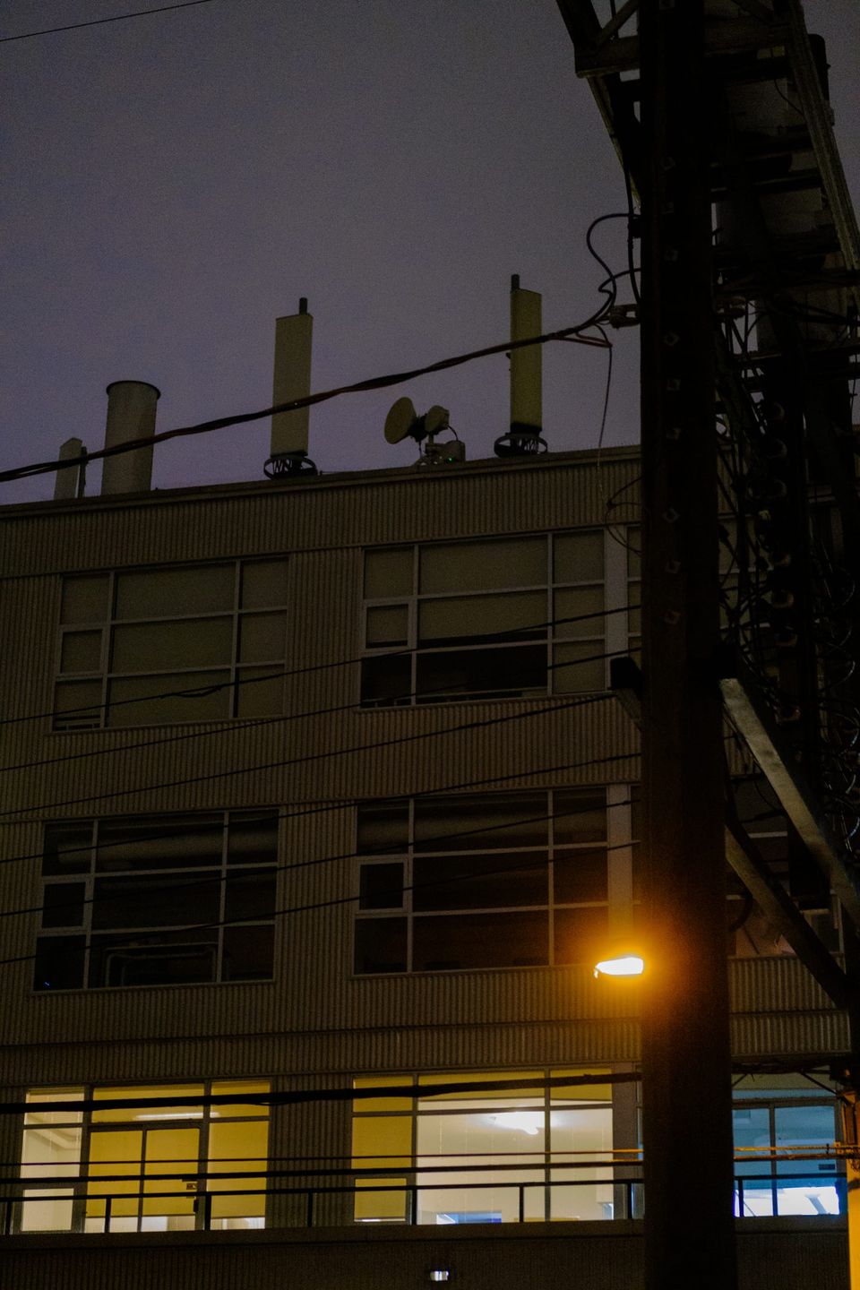 Outside an industrial building office; Mount Pleasant, Vancouver